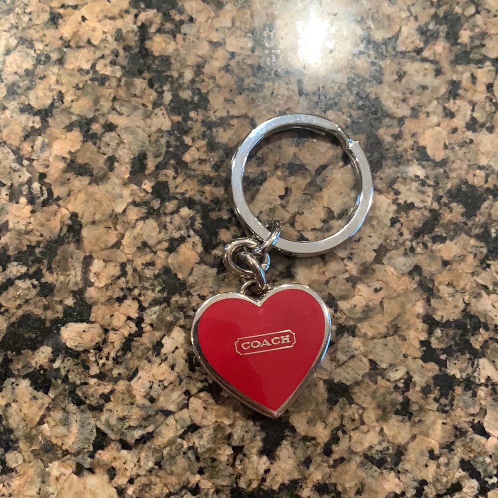 Coach heart keychain locket